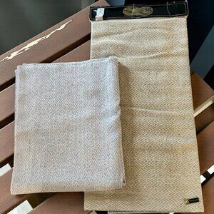 Vintage Welsh Wool Chevron Fabric Pure New British Coat Heritage Natural Welsh